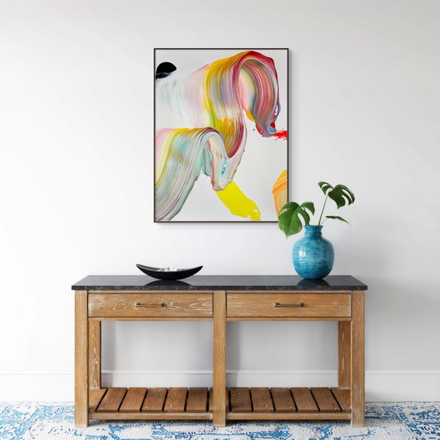 Abstract Contemporary Abstract Acrylic on Canvas "Sacred Silence" by Nikolaos Schizas For Sale - Image 3 of 3