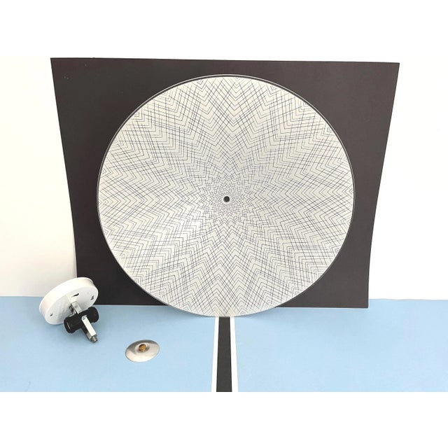 1970s Mid-Century Modern Chevrons Frosted Glass Ceiling Light For Sale - Image 15 of 18