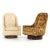 Mid-Century Modern Adrian Pearsall Style Mid Century Walnut Swivel Lounge Chair - Pair For Sale - Image 3 of 9