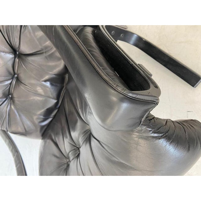 Set of Vintage Norwegian Leather Chair and Ottoman by Ingmar Relling For Sale - Image 14 of 17