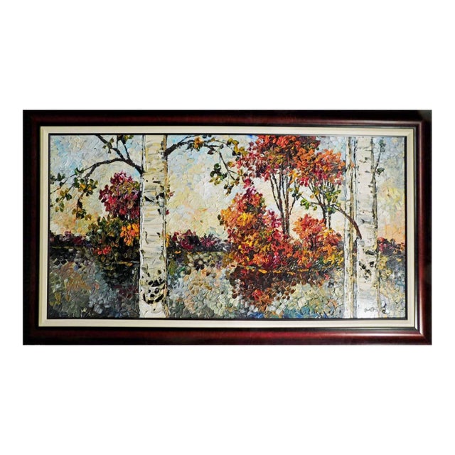 Maya Eventov "Foliage of Fall" Original Acrylic on Canvas, H.Signed Me012209-12 For Sale