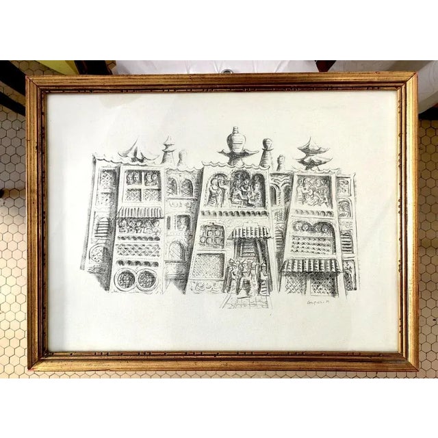 Massimo Campigli, The Palazzo Del Gran Can, 1959, Ink & Paper, Lithograph For Sale - Image 12 of 12