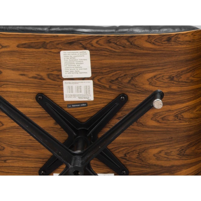 Charles and Ray Eames Lounge Chair 670 671 Ottoman Herman Miller For Sale - Image 9 of 9