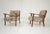 Mid-Century Modern Wooden and Floral Fabric Armchairs, 1960s, Set of 2 For Sale - Image 10 of 14