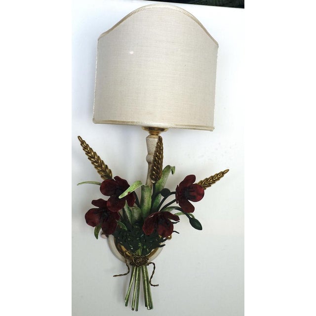 1970s Fabric Shade Wall Lamps from Unbekannt, 1970s, Set of 2 For Sale - Image 5 of 12