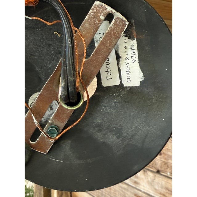 Currey & Company Coastal Regency Sculptural Currey & Co Metal Tole Palm Leaf Chandelier For Sale - Image 4 of 12