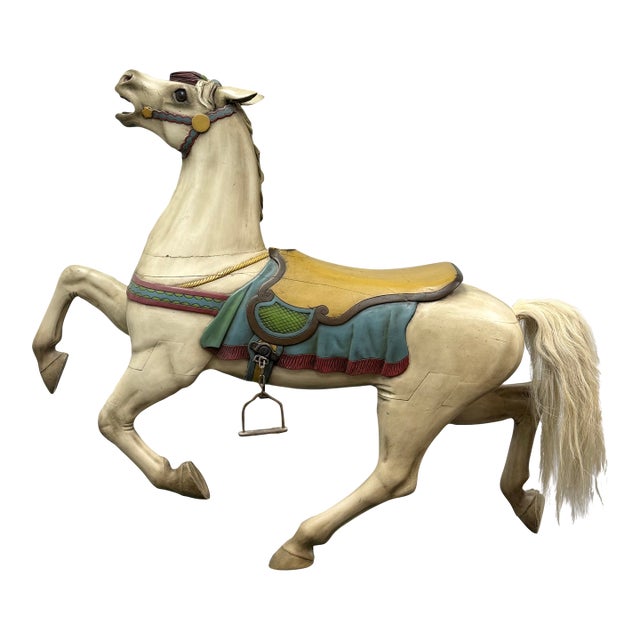 Circa 1905 Herschell-Spillman Inside-Row Jumper Carousel Horse For Sale