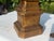 Wood Vintage Brutalist Gilt Faux Bois Sculptural Candleholders, Graduated Pair For Sale - Image 7 of 12