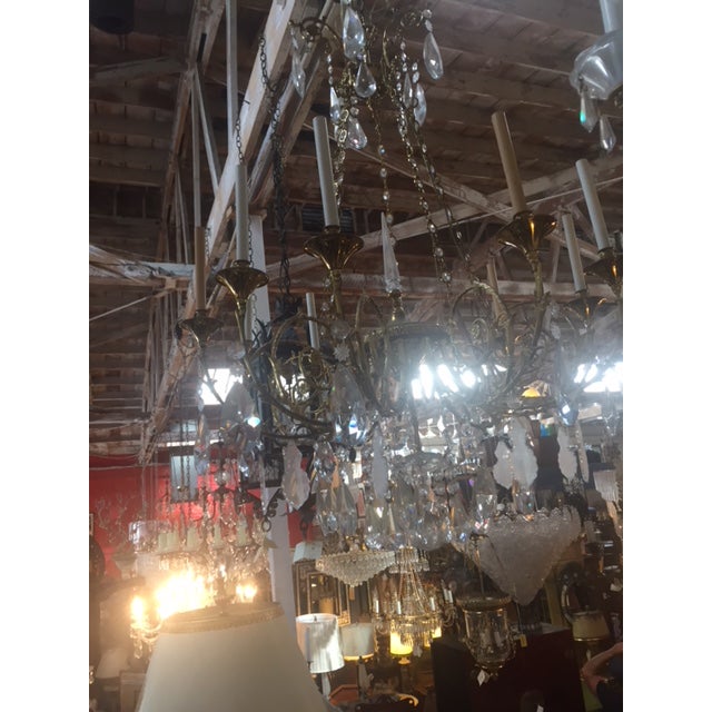 Gold and Crystal Chandalier For Sale - Image 11 of 12