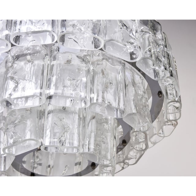 Pair Mid Century Doria Three Tier Blown Glass Fixtures For Sale - Image 11 of 12