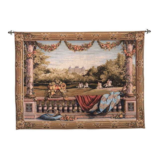 Château Bellevue Tapestry - 148 X 195 Cm (4'10" X 6'5") - Requires Rod Size 5 For Sale