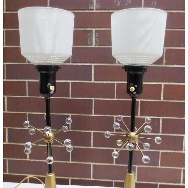 1980s Sputnik Table Lamps unmarked - Pair For Sale - Image 12 of 15