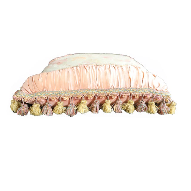 This pillow has lovely pink and cream colors, along with the intricate floral pattern at the center, make it a charming...