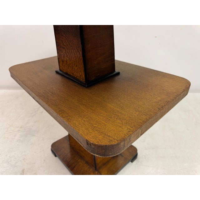 Art Deco Two-Tier Console Table in Oak, 1930s For Sale - Image 10 of 16