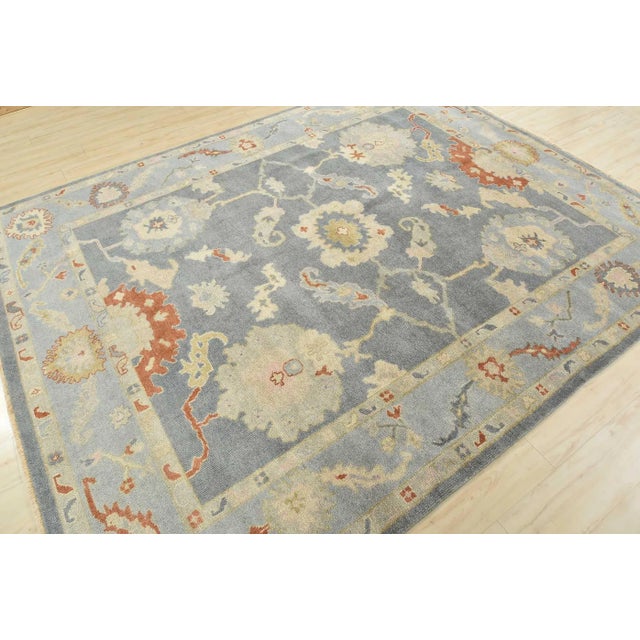 Modern Anatolia Rug 8' X 10'1'' Gray Wool Modern Hand-Knotted Oriental Carpet For Sale - Image 3 of 12