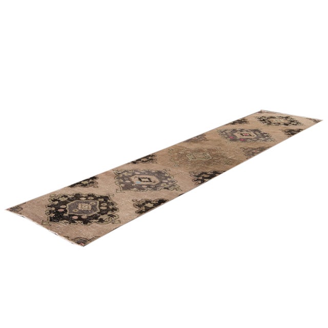 Early 20th Century Vintage Turkish Wool Runner Rug For Sale - Image 10 of 11