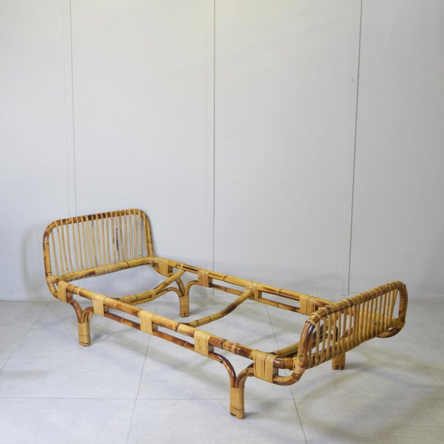Daybeds in Bamboo and Rattan from Tito Agnoli, 1960s, Set of 2 For Sale - Image 11 of 14