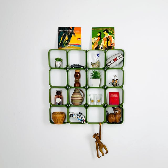 Space Age Green Plastic Wall or Ceiling Panels System, Switzerland, 1970s For Sale - Image 11 of 11