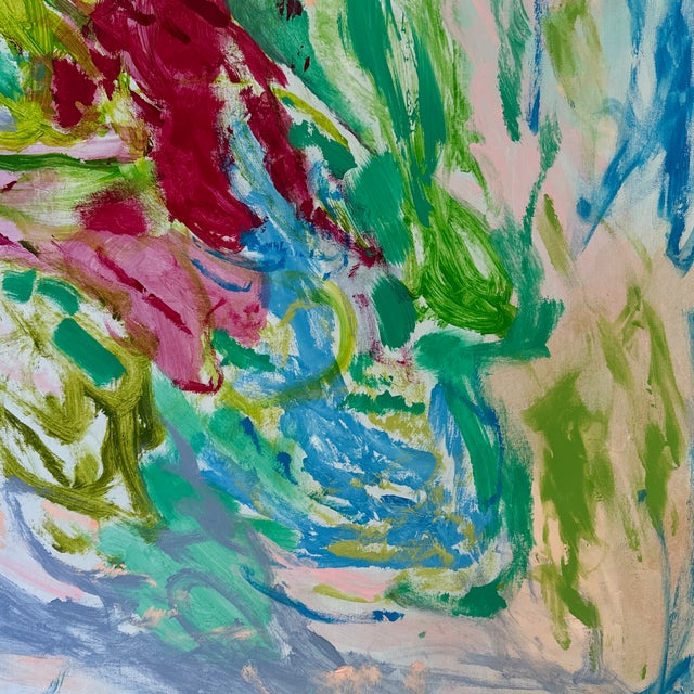 Original Acrylic Abstract Painting With Vibrant Colors on Thick Gallery Wrapped Canvas For Sale - Image 4 of 8