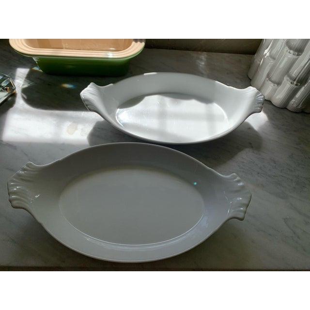 Vintage Large French Au Gratin Bakers by Apilco a Pair For Sale - Image 12 of 12