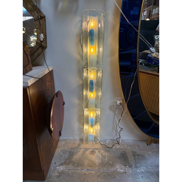 Transparent 3 Tier 1970s Murano Glass Wall Sconces by Carlo Nason for Av Mazzega – Set of 2 For Sale - Image 8 of 14