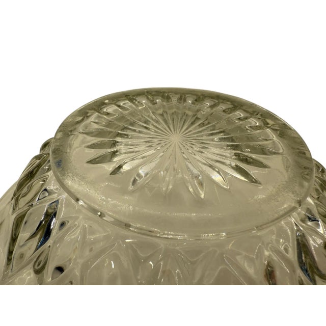 Early 20th Century Early 20th Century Farmhouse Clear Pressed Glass Diamond Pattern For Sale - Image 5 of 5