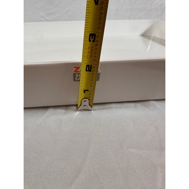 Extra Large White Acrylic Tray by Zak For Sale - Image 9 of 10