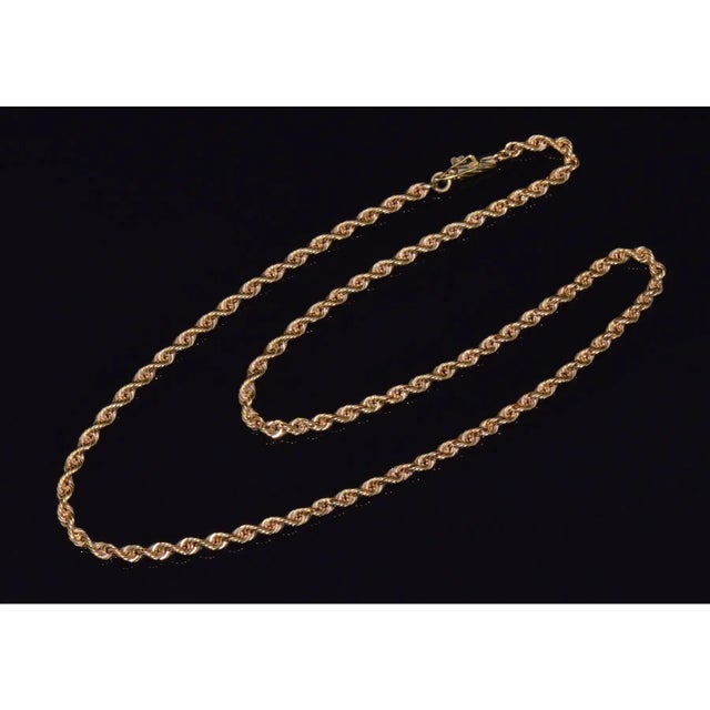 Italian Michael Anthony 14k Solid Yellow Gold Faceted Rope Chain Necklace For Sale - Image 4 of 15