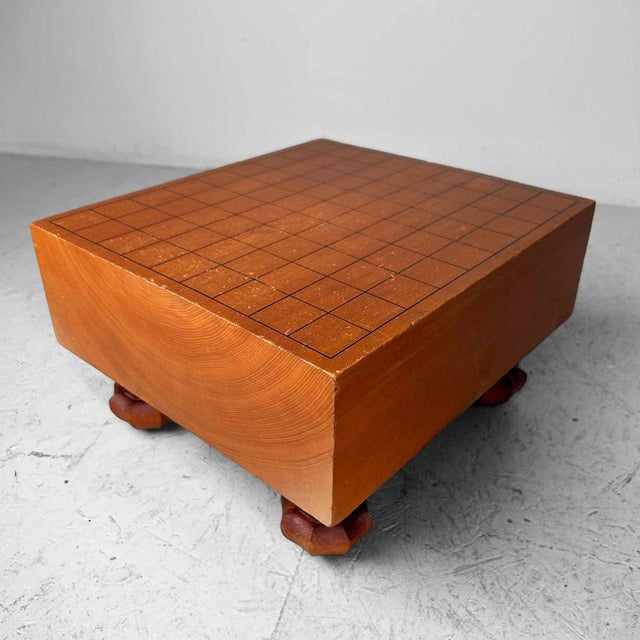 Decorative Shogi (将棋) game board made of Keyaki wood from Japan, dating from the 1940s. Keyaki is a rare and highly...