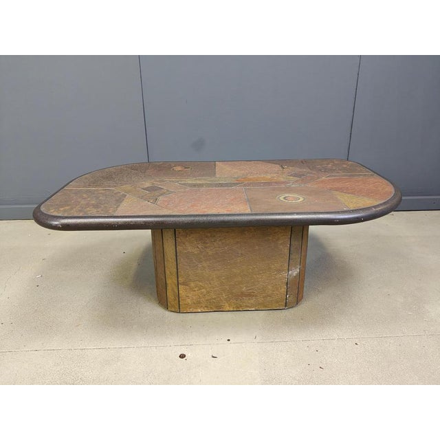 Brutalist Coffee Table attributed to Paul Kingma, 1980s For Sale - Image 3 of 14
