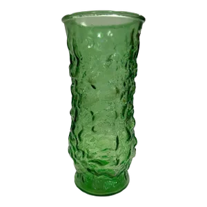 Vintage Green Textured Glass Vase