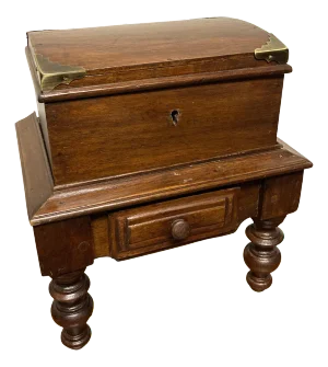 English Mahogany Box on Stand, Early 20th Century