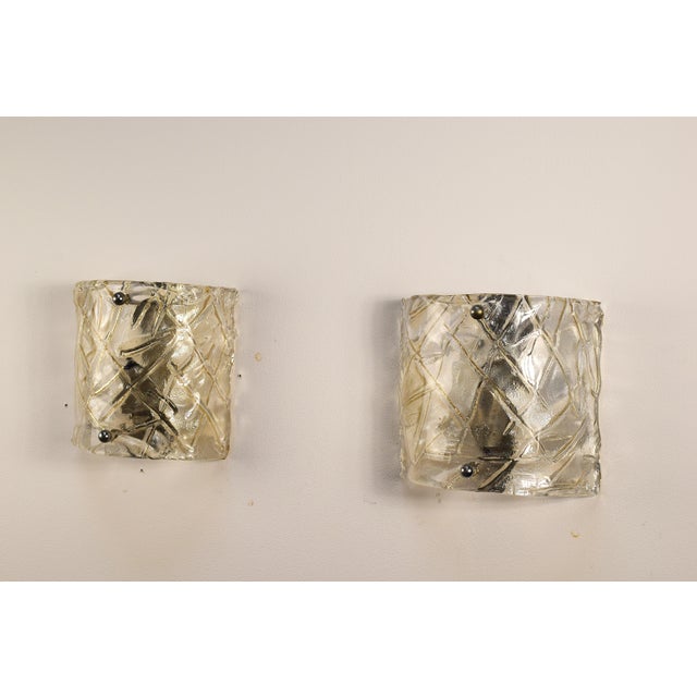 Murano Wall Lamps, 1970, Set of 2 For Sale - Image 4 of 17