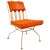 Orange Woodard Chair With Orange Seat and Back Pad For Sale - Image 8 of 8