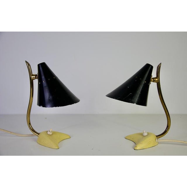 Mid-Century Modern Italian Brass Table Lamps, 1960s, Set of 2 For Sale - Image 3 of 15