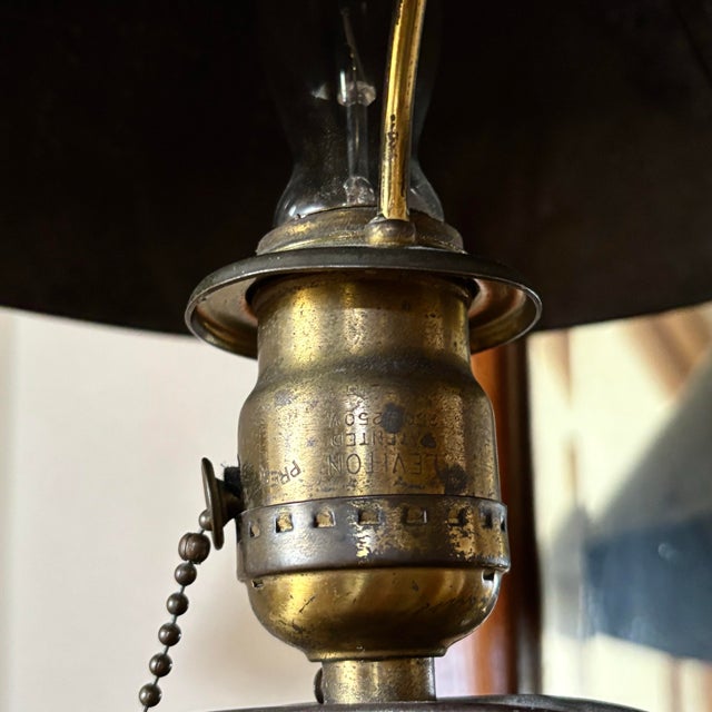 American Primitive Table Lamp - Irvin's Country Tinware Kettle Black For Sale - Image 3 of 12