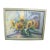 Still Life of Sunflowers in Vase Reflection Framed Signed Unknown Oil Painting For Sale
