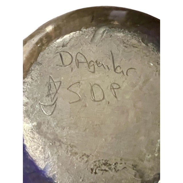 D Aguilar Blackware Pueblo Pottery Vase-Southwestern-New Mexico-Native American For Sale - Image 9 of 9