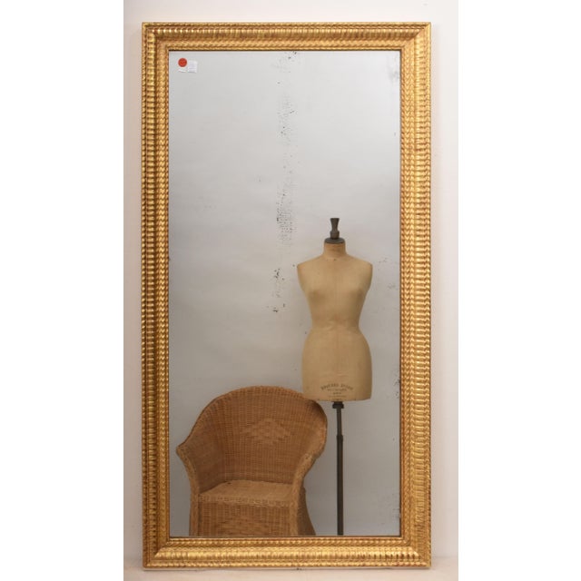 Antique Louis Philippe Rectangular Mirror with Gilded Frame For Sale - Image 4 of 11