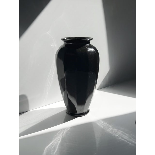 1980s Art Deco Revival Ceramic Vase, 1980s For Sale - Image 5 of 6