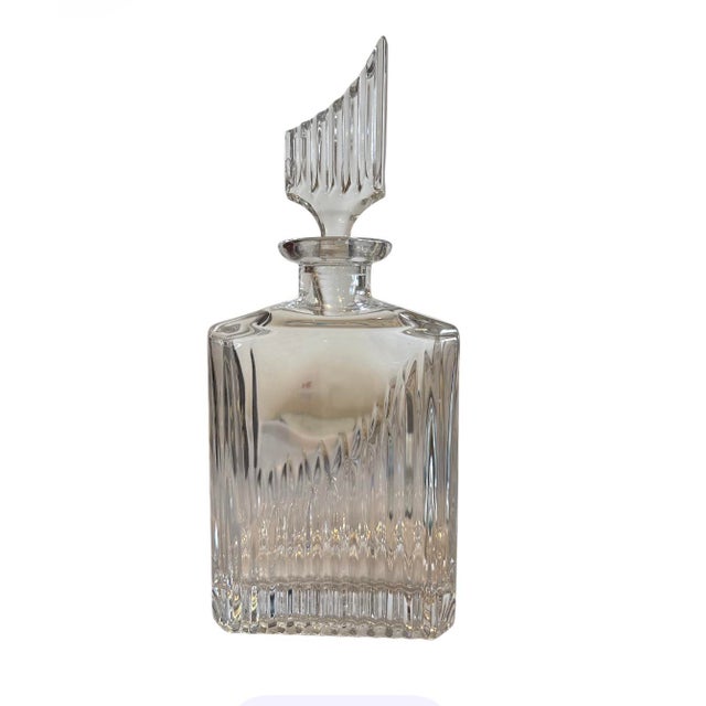 Vintage Art Deco Bleikristall 24% PBO Crystal Liqueur Decanter W. Germany Pre-Owned Heavy, 11.5x4.5x2.75" Excellent...