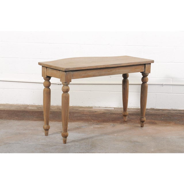 French Country 19th C. Bow-Front Console For Sale - Image 11 of 12