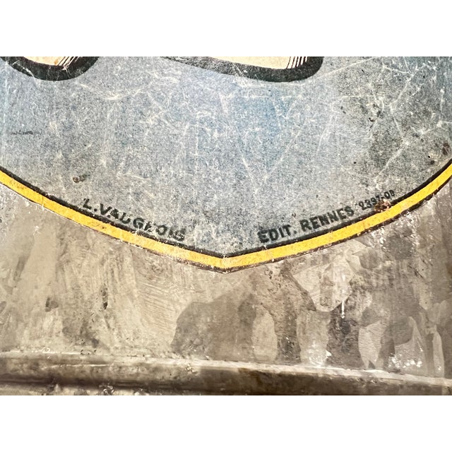 Shabby Chic Vintage French Flying Dove Banner Galvanized Zinc Bucket For Sale - Image 3 of 9