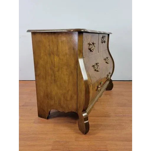 Late 20th Century Vintage Baroque Style Burled Walnut Bombay Commode by Baker Furniture For Sale - Image 5 of 11