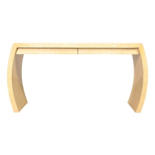 Enrique Garcel Modern Tessellated Bone Waterfall Writing Desk For Sale