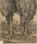 Early 1900's Antique French Charcoal Drawing of Cypress on Paper With Mat, Signed by French Artist Maurice De Lambert For Sale - Image 4 of 5