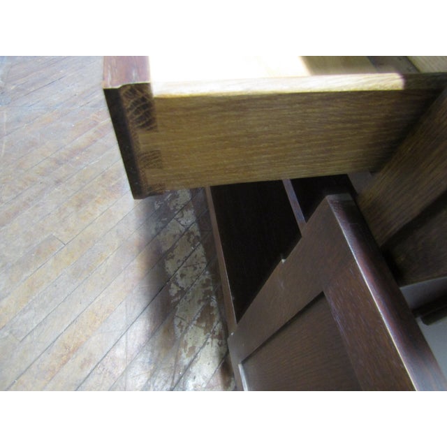 Brown Stickley Solid Oak Mission or Arts and Crafts Style Console Cabinet For Sale - Image 8 of 10