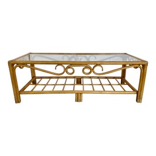 Thonet Style Bent Bamboo Coffee Table From 60's For Sale
