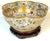 Exceptional Monumental Meiji Period Kyoto Satsuma Bowl with Original Carved Hardwood Stand, Attributed to the Kinkozan...