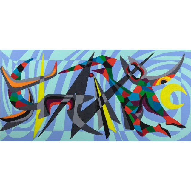 Leo Guida, Color, Original Tempera, 1970s For Sale - Image 4 of 4